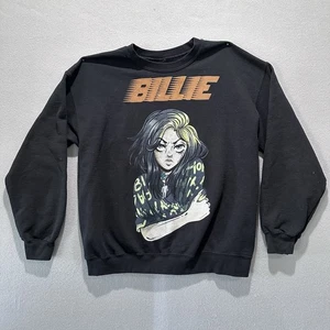 Felpa Billie Eilish girocollo grafica donna XL nera tour merch pullover - Foto 1 di 6