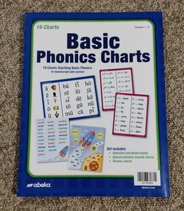 Abeka Basic Phonics Charts Grades 1-3 (Missing Chart 1) - Picture 1 of 1
