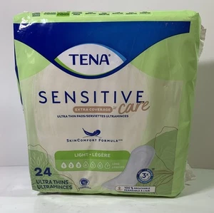 1 Tena Sensetive Care Formula Ultra Thins Long 3X Protection Breathable Pads 24 - Picture 1 of 7
