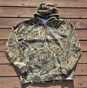 Cabelas Camo Hoodie Realtree Max5 Mens Sz 2XL Foremost Outfitters Hunting Fleece - Picture 1 of 8
