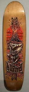 SUPER RARE Vintage BLIND LONGBOARD Skateboard Deck Cruiser Volcano Aloha Reaper - Picture 1 of 1