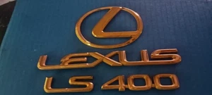 Lexus GOLD LS400 1997-2000 Rear Trunk Emblem Set OEM USED GENUINE - Bild 1 von 10