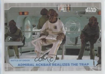 2021 Topps Star Wars Battle Plans Foilboard Admiral Ackbar Realiza la trampa sq1 Foto 1 de 3