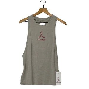 NEW Tantris Gray Athletic Yoga Open Back Loose Tank Top Women's Size XS - Picture 1 of 7