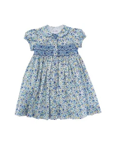 Rachel Riley Pastel Floral Smocked Button-Front Dress - Picture 1 of 3