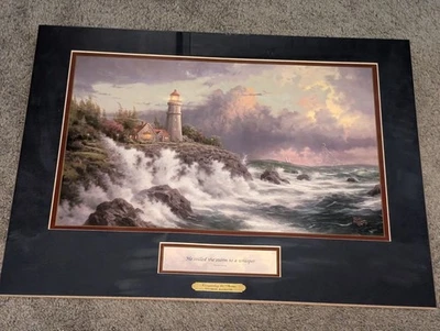 Thomas Kincaid Conquering The Storm 1999 Accent Print 24” x 20” COA Unframed - Image 1 of 4