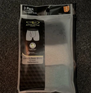 "Calzoncillo boxer sostenible para hombre Athletic Works, paquete de 3, entrepierna de 6"" talla XLarge" - Imagen 1 de 3