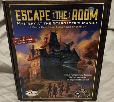 ESCAPE THE ROOM MYSTERY AT THE STARGAZER'S MANOR 100% Complete by ThinkFun 2015 - Image 1 of 4