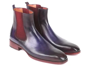 Paul Parkman Navy & Purple Chelsea Boots (ID#BT552PUR) - Bild 1 von 7