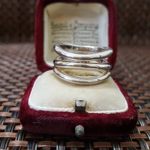 Authentischer Emporio Armani Ring 925 Sterlingsilber Multi Band UK Größe O US 7 - Bild 1 von 11