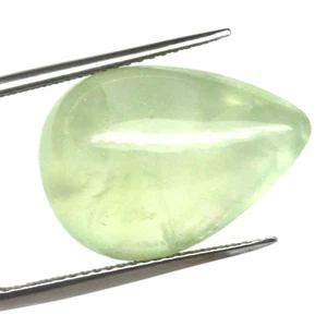 13.22 CT. Unheated Green Prehnite Brazil Pear Cabochon 13 x 19 mm. - Picture 1 of 4