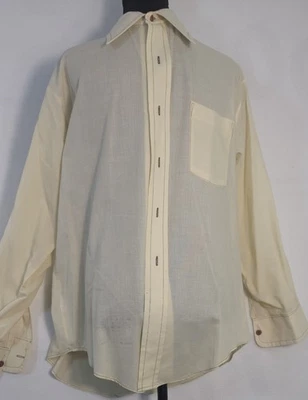 Van Heusen Vintage 417 Vanopress V Taper Disco Paisley White Shirt 16 1/2-33 - Image 1 of 4