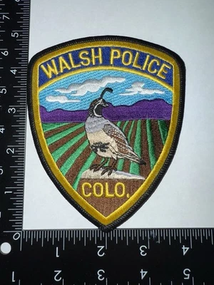 Parche obsoleto de pájaro codorniz gambrels policía de Walsh Colorado envío gratuito Foto 1 de 2