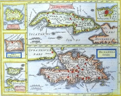 Cuba, República Dominicana, Puerto Rico, Jamaica, Haití... Hondius/Mercator, 1630 Foto 1 de 4