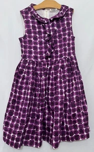 251002 Mädchen 7-8 Jahre MINI BODEN lila gepunktet ärmellos Webkleid guter Zustand  - Bild 1 von 3