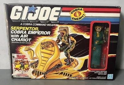 GI Joe “Serpentor, Cobra Emperor w/ Air Chariot” Cobra (vintage 1985) ~NEW - Image 1 of 4