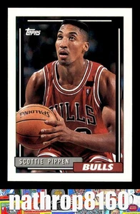 1992 Topps #398 Scottie Pippen HOF NBA Basketball NM/NM+  Chicago Bulls 10643 - Picture 1 of 4