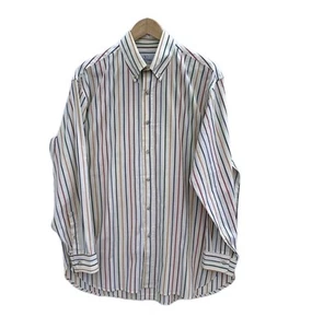 Valentino Jeans Striped Shirt XL – Vintage Multicolor Button-Up 90s Style #C8 - Picture 1 of 8