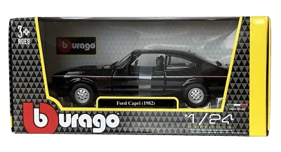 Coche deportivo clásico negro 1:24 Bburago Ford Capri 1982 1/24 #21093 Foto 1 de 4