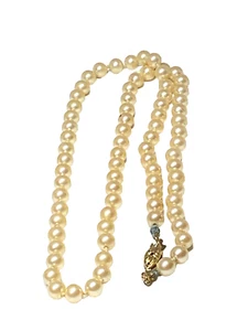 Collar Clásico Napier Vintage Marfil Crema Perla Simulada Anudada 24 pulgadas - Imagen 1 de 8