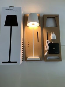 NIB Zafferano LAMPES-À-PORTER Poldina Pro Rechargeable Table Lamp - White - Picture 1 of 11