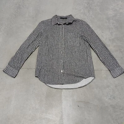 Jenni Kayne Striped Boyfriend Shirt Long Sleeve Womens Small Soft Knit — 第 1/4 张图片
