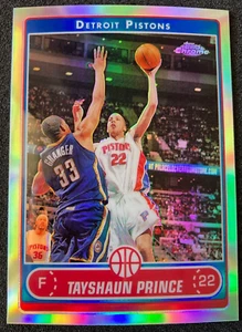 2006-07 Topps Chrome #100 Tayshaun Prince REFRACTOR. Detroit Pistons - Picture 1 of 2