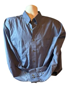 Van Heusen Blue Dress Shirt Long Sleeve Men's Size XL - Picture 1 of 3