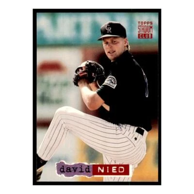 1994 Stadium Club First Day Issue #153 David Nied Colorado Rockies Baseball Card - Image 1 of 2