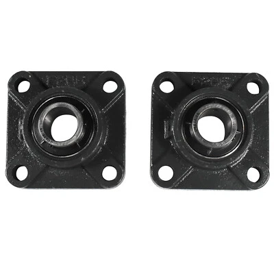 2-Pack HQRP UCF205-16 Stehlager 1-inch Bohrung, 4-Bolt Flansch Montiert
