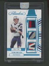 2022 Panini Flawless Mastercraft Platinum Tom Brady Game-Worn Triple Patch 1/1