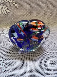 MURANO ART GLASS PAPERWEIGHT FISH TANK AQUARIUM EXCELLENT - Picture 1 of 10