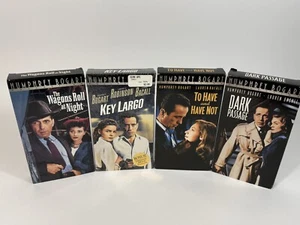 Lot of 4 Humphrey Bogart VHS - The wagons Roll At Night Key Largo Dark Passage - Picture 1 of 7