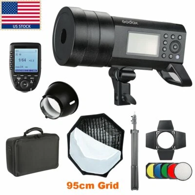 Godox AD400Pro 400Ws 2.4G TTL GN72 Studio Outdoor Flash+95CM Softbox F Canon - Image 1 of 4