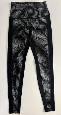 Legging Lululemon Mujer Wunder Under Luxtreme Roll Down Palm Stripe Pizarra Talla 6 Foto 1 de 4