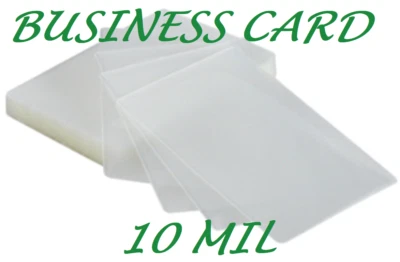 CORBIN QUALITY 1000 Business Card 10 Mil Laminating Pouches Laminator 2-1/4 x 3-3/4 X-Clear