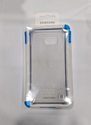 Custodia Originale Samsung Galaxy S6 Edge+ Plus Clear Cover Blue (EF-QG928) - Immagine 1 di 2