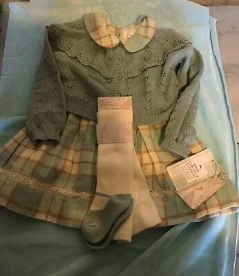 Tommy Bahama Infantes 24M Vestido Suéter y Medias Conjunto Nuevo Con Etiquetas Foto 1 de 4