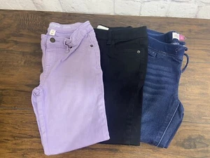 Lot Of 3 pairs of girls pants Cat & Jack, Crown& ivy, So size 10 - Picture 1 of 8