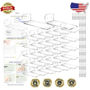 Elegant 30-Pack Floating Shoe Shelves - Perfect Wall-Mounted Solution for Homes - Picture 1 of 9