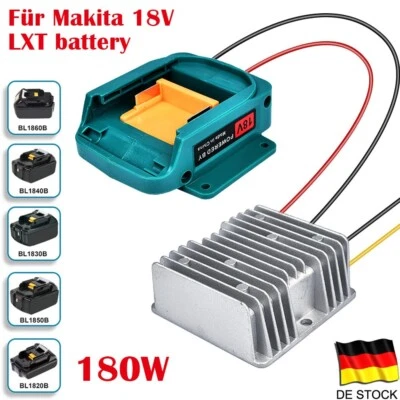 MARKENLOS DC 18V auf 12V 180W Step-Down Spannungswandler Regler für Makita 18V Akku