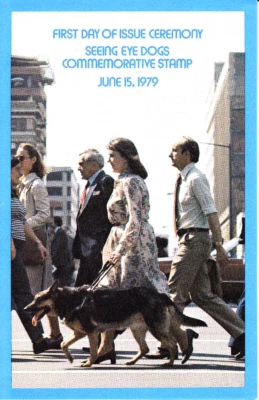 USPS 1st Day Ceremony Program #1787 C1 Seeing Eye Dogs Service Animals 1979 - Image 1 of 4