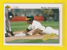 1992 Upper Deck Rickey Henderson Oakland Athletics #155