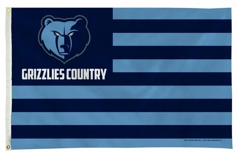 Memphis Grizzlies Flag Banner 3x5 Country Design Premium Outdoor Basketball Cover