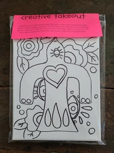 DIY Painting on Pre Drawn Canvas Kit KITTY CAT Flowers 8 X 10 - Picture 1 of 2