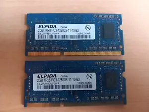 RAM DDR3 2x 2 Gb - 2Rx8 PC3-12800S-11-10-B Elpida EBJ20UF8BDU0-GN-F - Picture 1 of 1