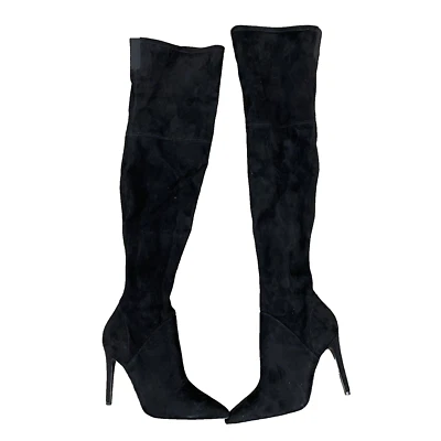Botas altas hasta el muslo de gamuza sintética negras Kendall + Kylie para mujer 8,5 puntas para salir Foto 1 de 4
