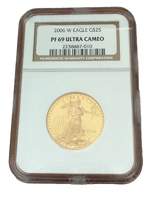 US 2006 W Gold 1/2 oz $25 NGC PF69UC Proof Gold Eagle - Image 1 of 2