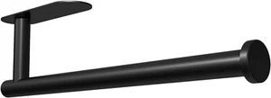 Under Cabinet Wall Mount Paper Towel Holder, 13 Inch, Black, Self-Adhesive - Picture 1 of 19