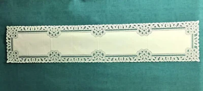 14"x 72" Ecru Lace Table Runner Artistry Livingroom Bedroom Dining Room  - Image 1 of 3